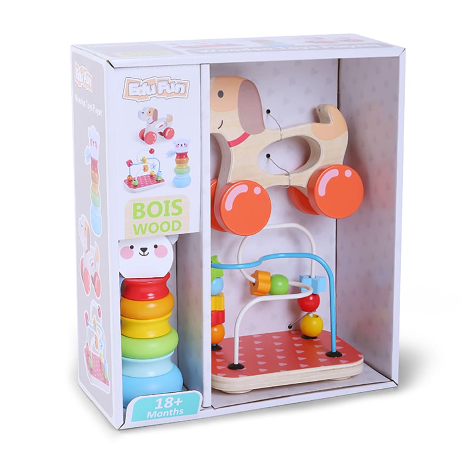 Edu Fun PLay Set 3en1 Didáctico de Madera