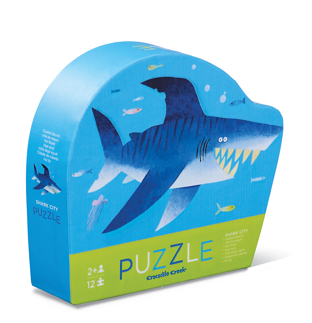 Crocodile Creek Mini Puzzle 12pz Tiburones