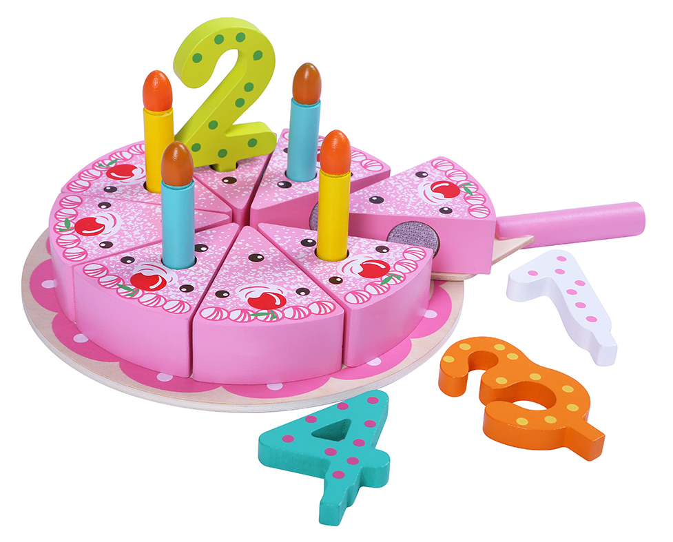 EduFun Torta de Cumpleaños de Madera