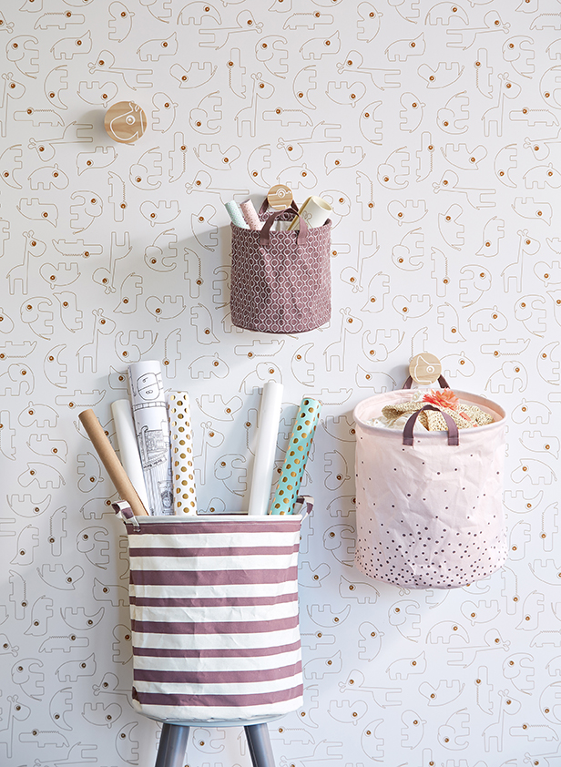 DONE BY DEER Set canastos x2 Rosa