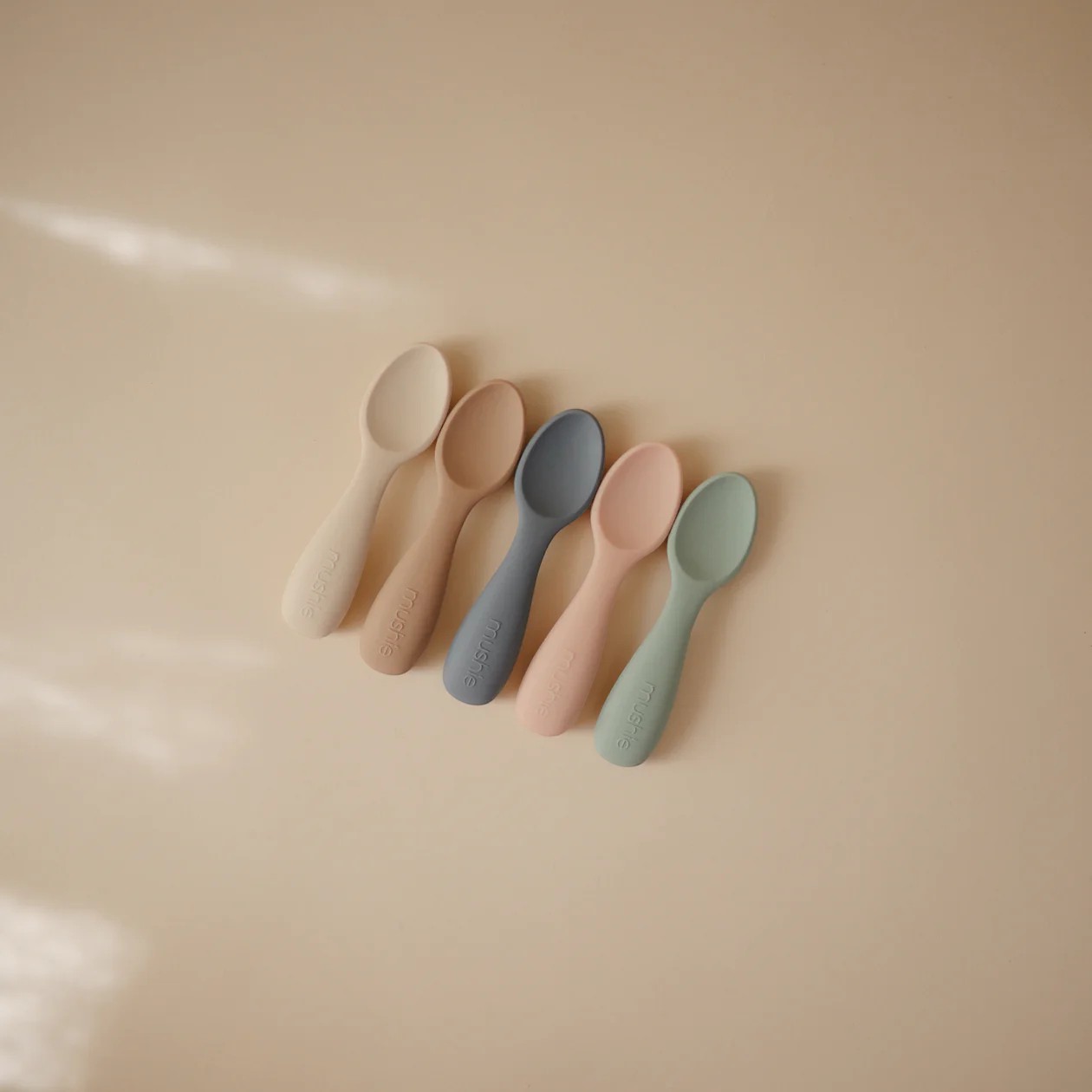 Mushie Pack 2 Cucharas Silicona