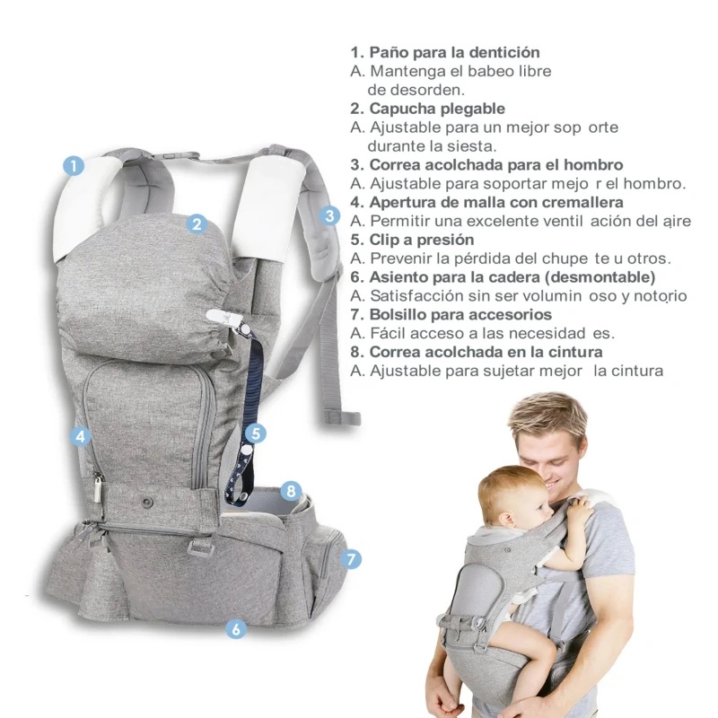 Bebesit HipSeat Porta Bebe 6 en 1