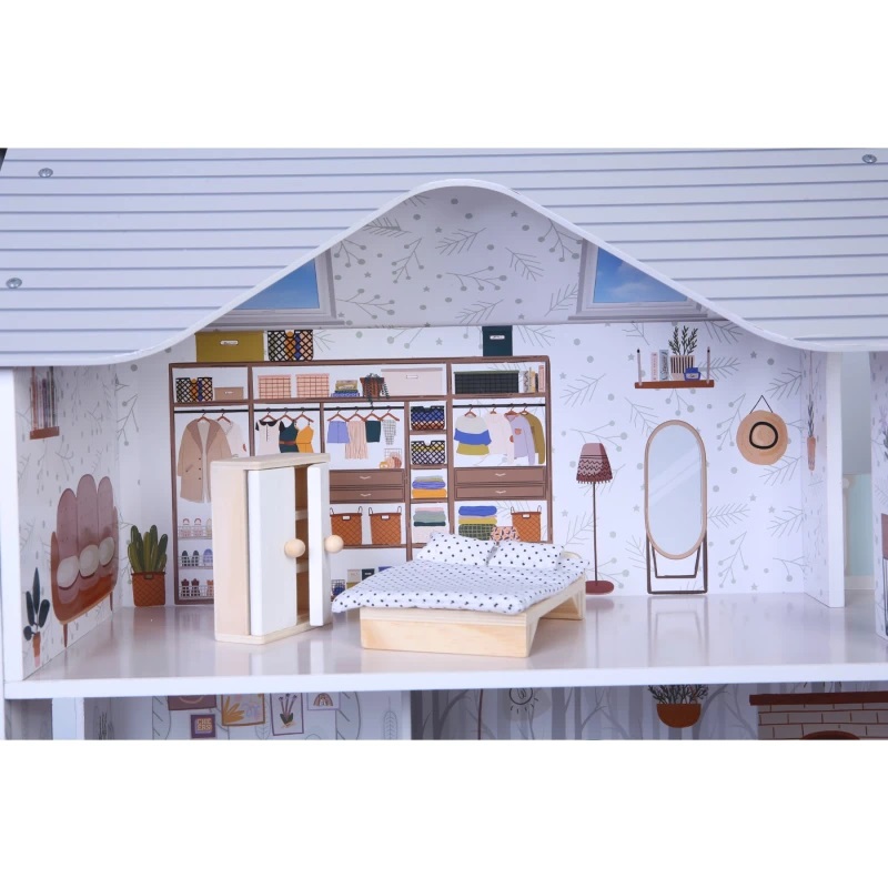 Edu Fun Casita de Muñecas Extra Grande (11 MUEBLES)