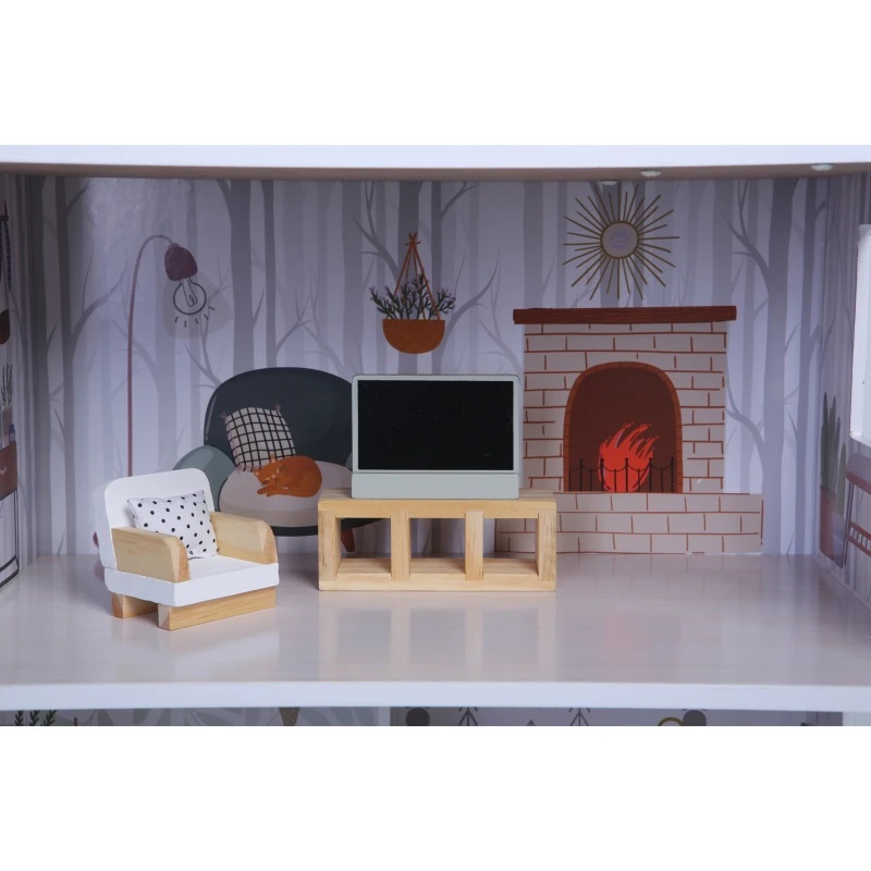 Edu Fun Casita de Muñecas Extra Grande (11 MUEBLES)